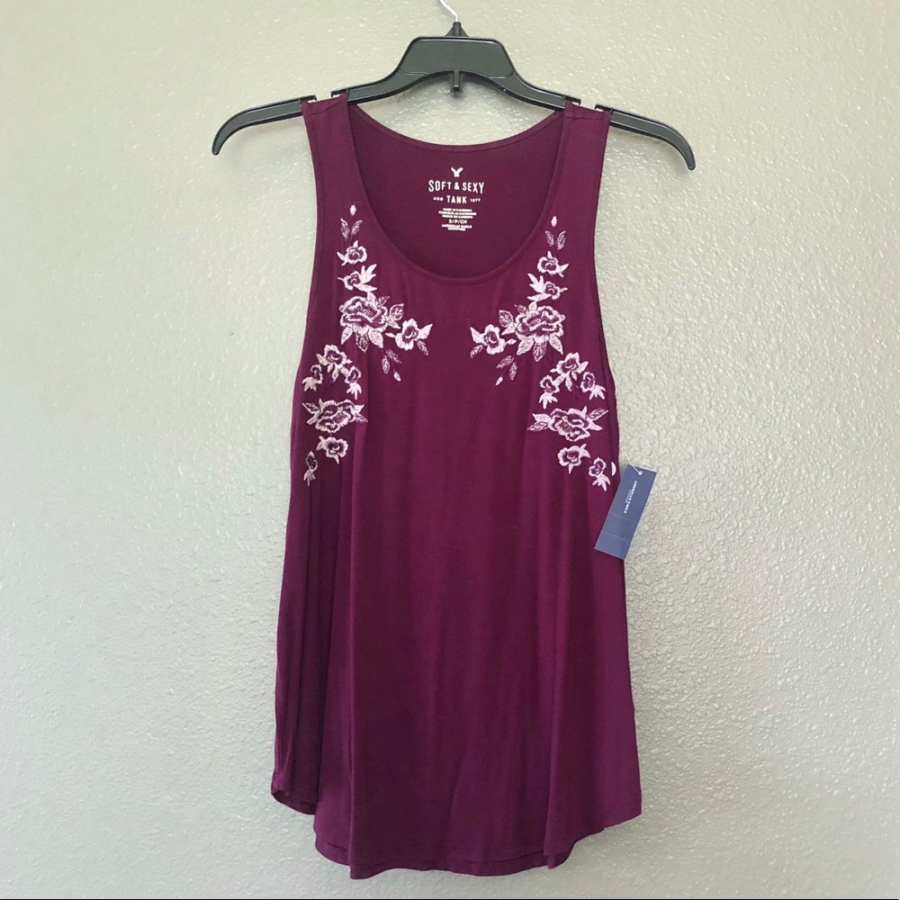 American Eagle Maroon Tank